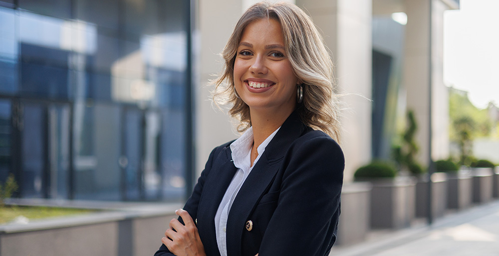 MLS student smiling