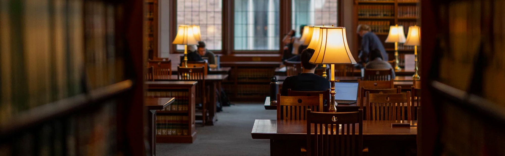 Students in library