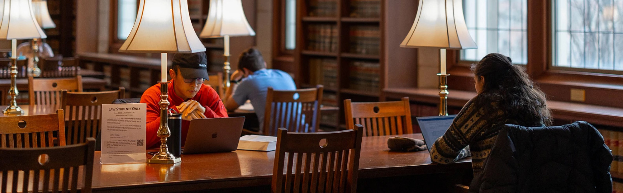 Students in library