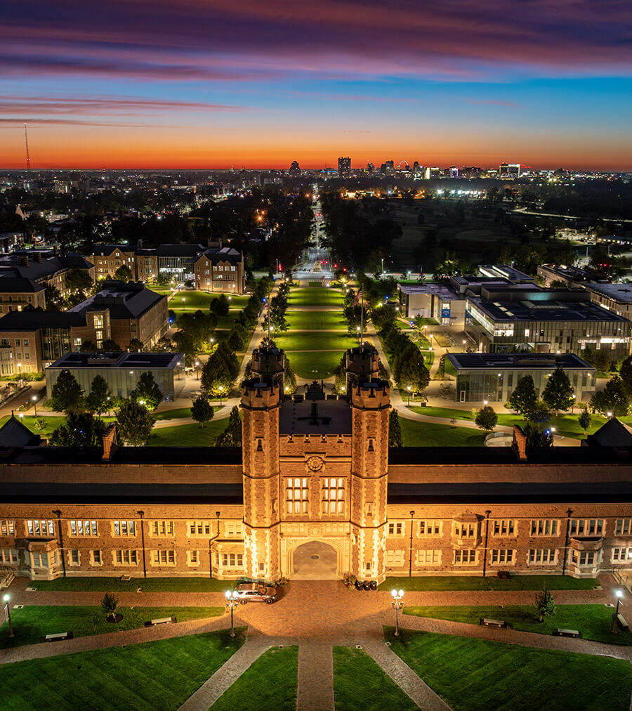 Campus view at night