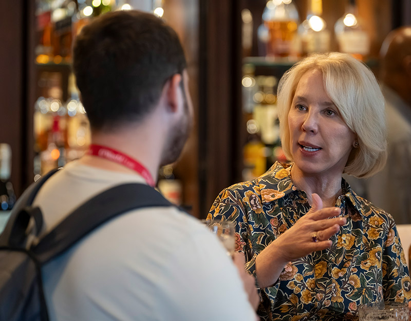 Man and woman having a conversation