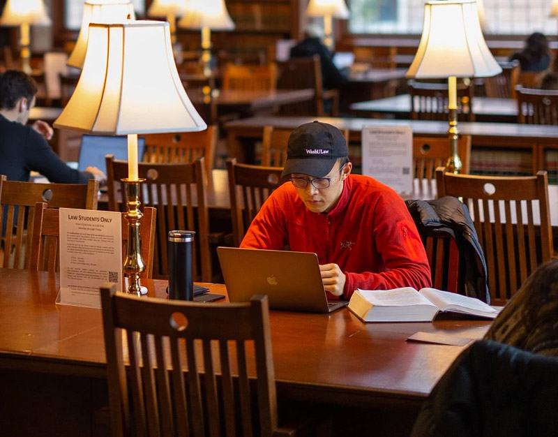 Student on his laptop